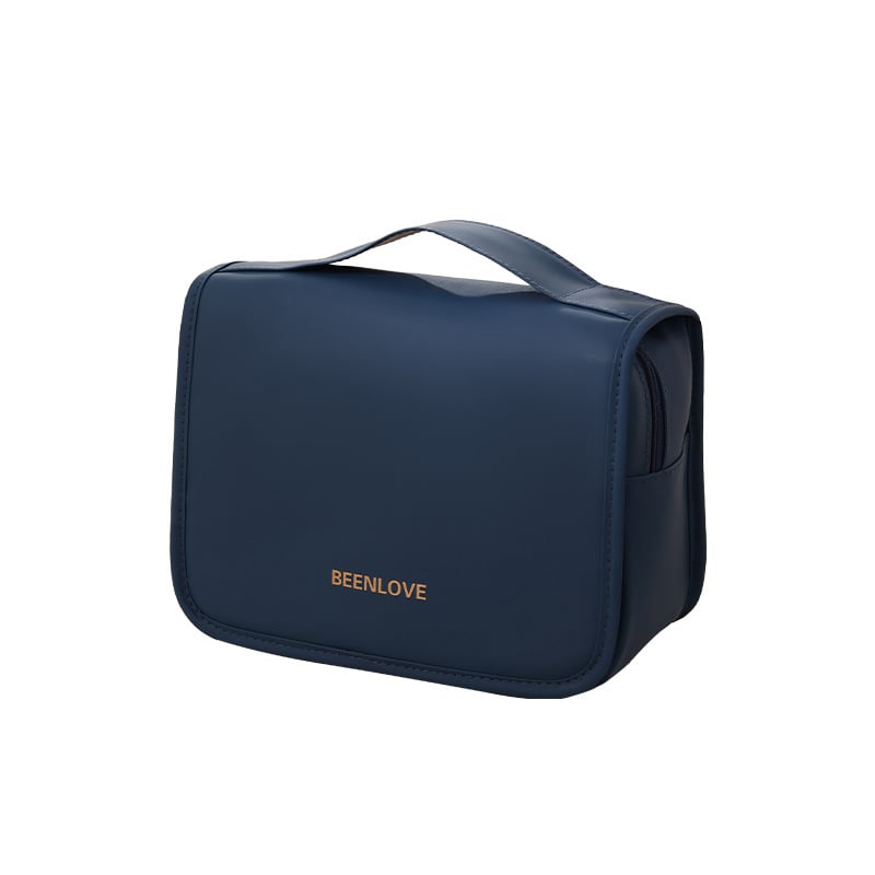 Чанта за тоалетни и козметика, филм с усещане за кожа, голям капацитет, водоустойчива, унисекс