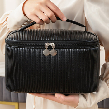 Τσαντα Καλλυντικων PU, Πολυλειτουργικη για Ταξιδι, Μεγαλη Χωρητικοτητα, Στυλ Ελαφριας Πολυτελειας