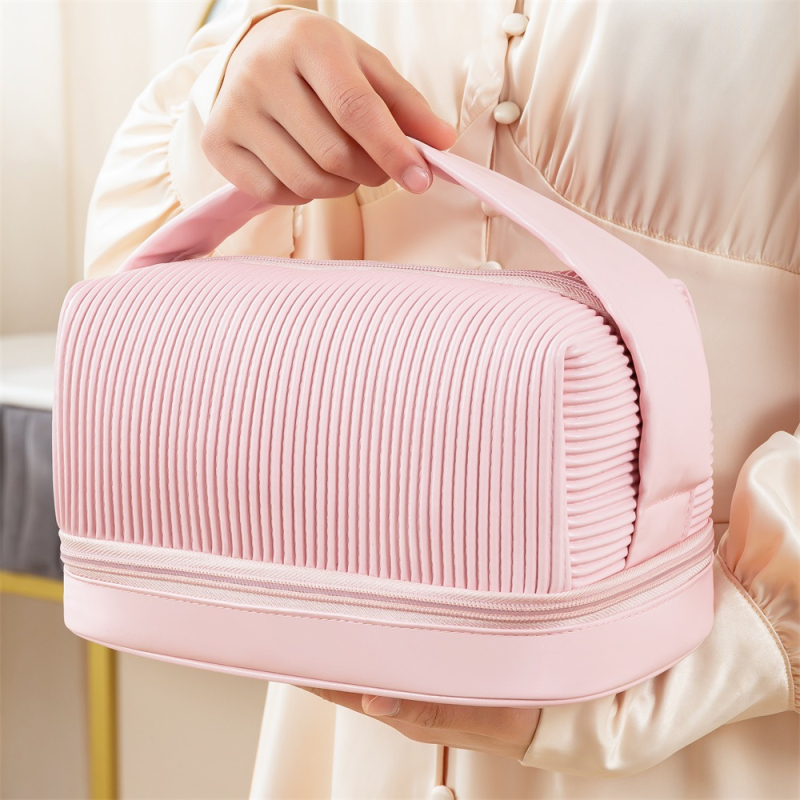 PU sminktáska, luxus stílus, többfunkciós, utazáshoz, nagy kapacitás