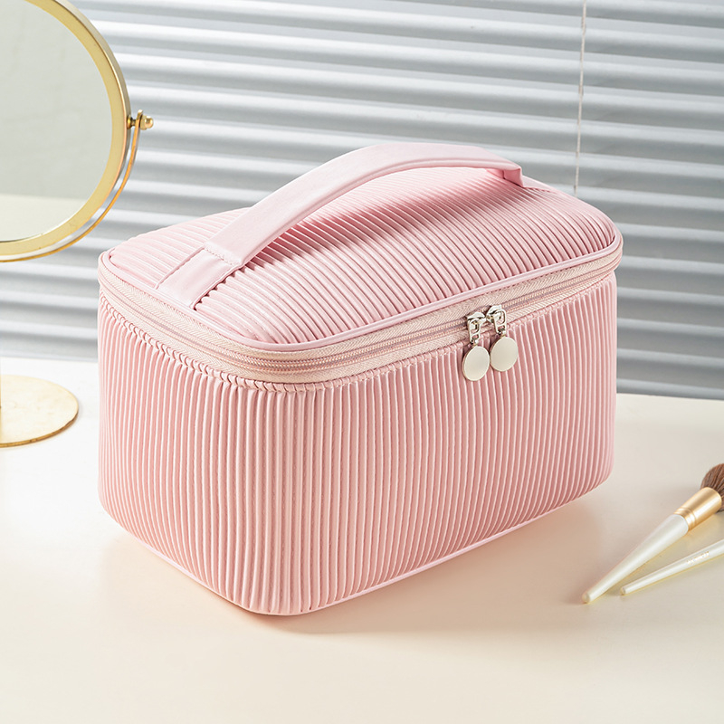 PU sminktáska, luxus stílus, többfunkciós, utazáshoz, nagy kapacitás