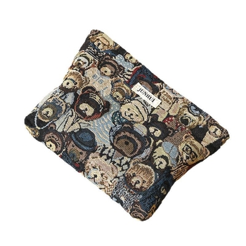 Козметична чанта JUNRUI с мотив на малко мече, полиестер, подплата платно, унисекс