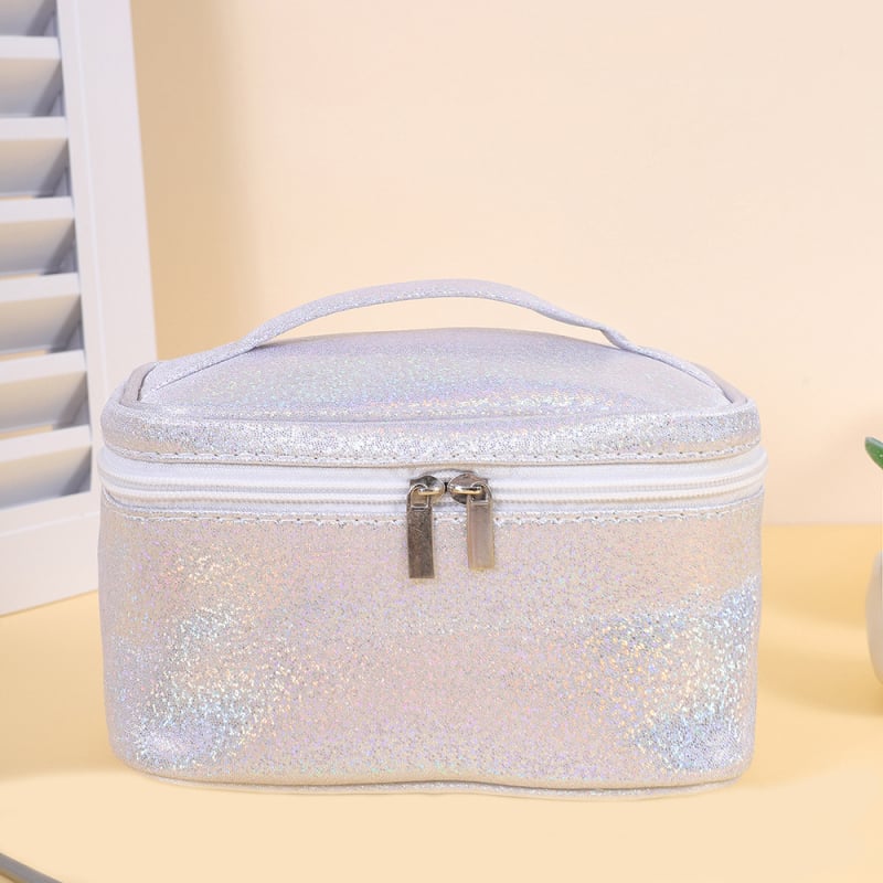 Козметична чанта за съхранение с разделени отделения – голям капацитет, пътуваща чанта за тоалетни принадлежности, полиестер, дишаща и водоустойчива