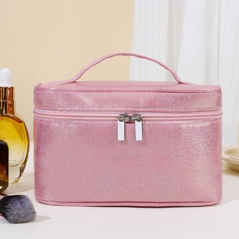 Козметична чанта за съхранение с разделени отделения – голям капацитет, пътуваща чанта за тоалетни принадлежности, полиестер, дишаща и водоустойчива
