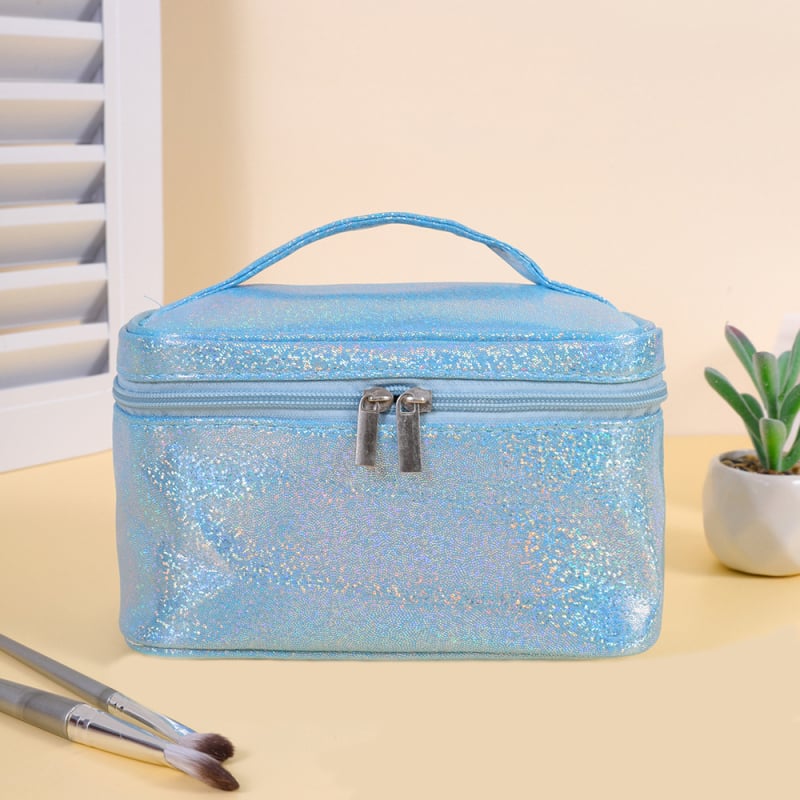 Козметична чанта за съхранение с разделени отделения – голям капацитет, пътуваща чанта за тоалетни принадлежности, полиестер, дишаща и водоустойчива