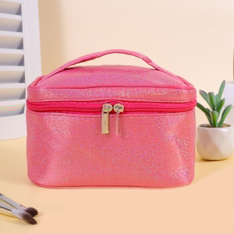 Козметична чанта за съхранение с разделени отделения – голям капацитет, пътуваща чанта за тоалетни принадлежности, полиестер, дишаща и водоустойчива