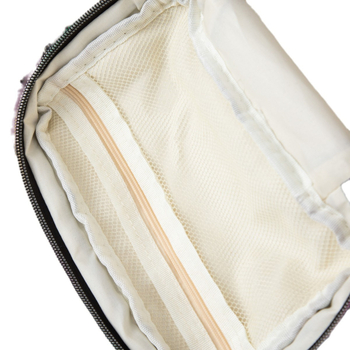 Козметична чанта, плюшена, леопардов принт, голям капацитет, ултралека