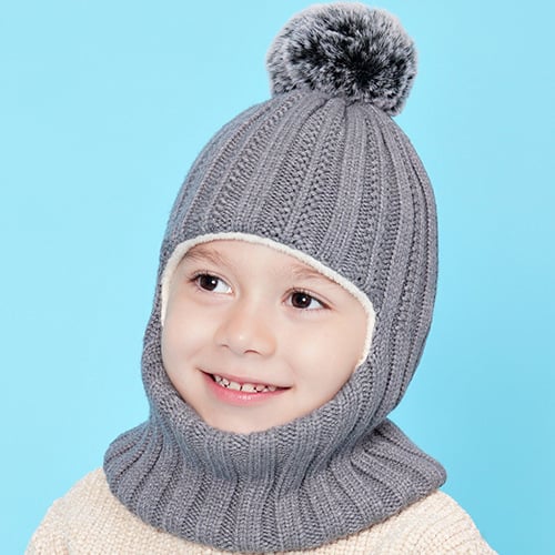 Zimska kapa za bebe sa šalom – dva u jedan, pletena kapa