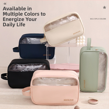 Несесер за мокри и сухи вещи с кожеподобен филм, полиестерна подплата, водоустойчив, унисекс, голям капацитет за пътуване