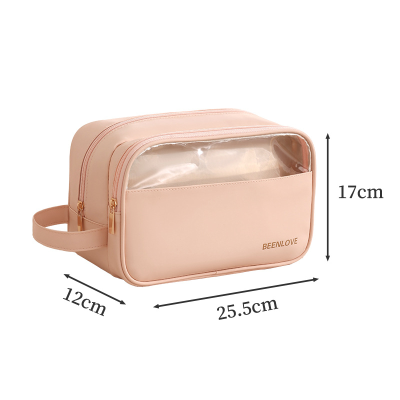 Несесер за мокри и сухи вещи с кожеподобен филм, полиестерна подплата, водоустойчив, унисекс, голям капацитет за пътуване