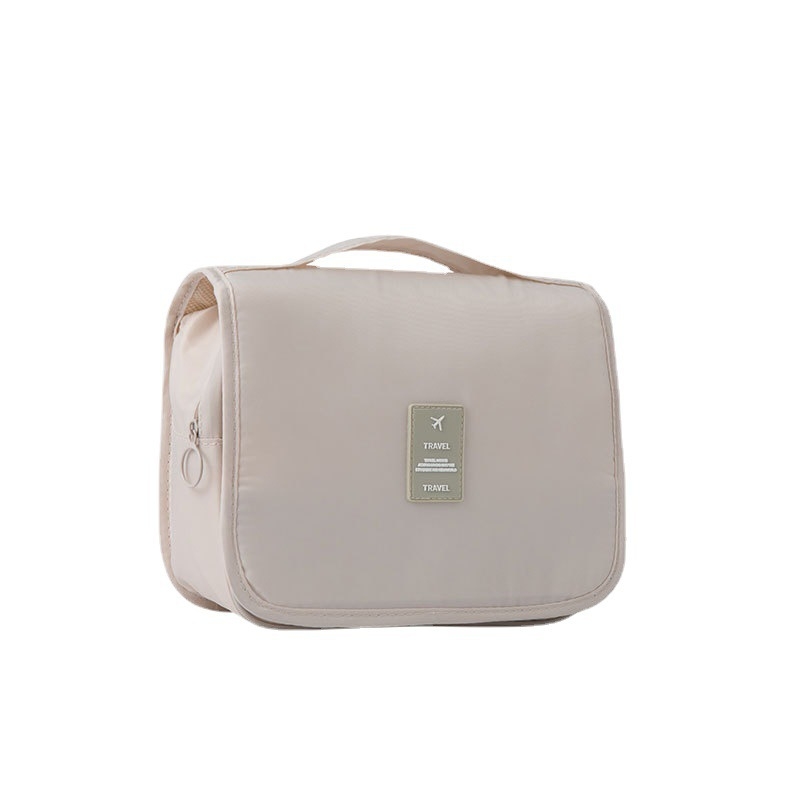 Függő kozmetikai táska koreai stílusban diagonális kampóval, nagy kapacitású utazási neszesszer, vízálló twill anyagból, nylon bélés, uniszex