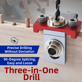 Τρία σε ένα τρυπάνι για ξυλουργικές εφαρμογές: εντοπιστής οπών, ανοίγμα κυκλικών οπών, κάθετος τοποθετητής οπών, Μάρκα: Layer Clock