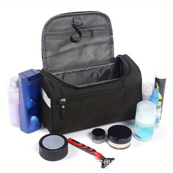 Козметична чанта с принт на букви, Oxford плат, подплата полиестер, водоустойчива, дишаща