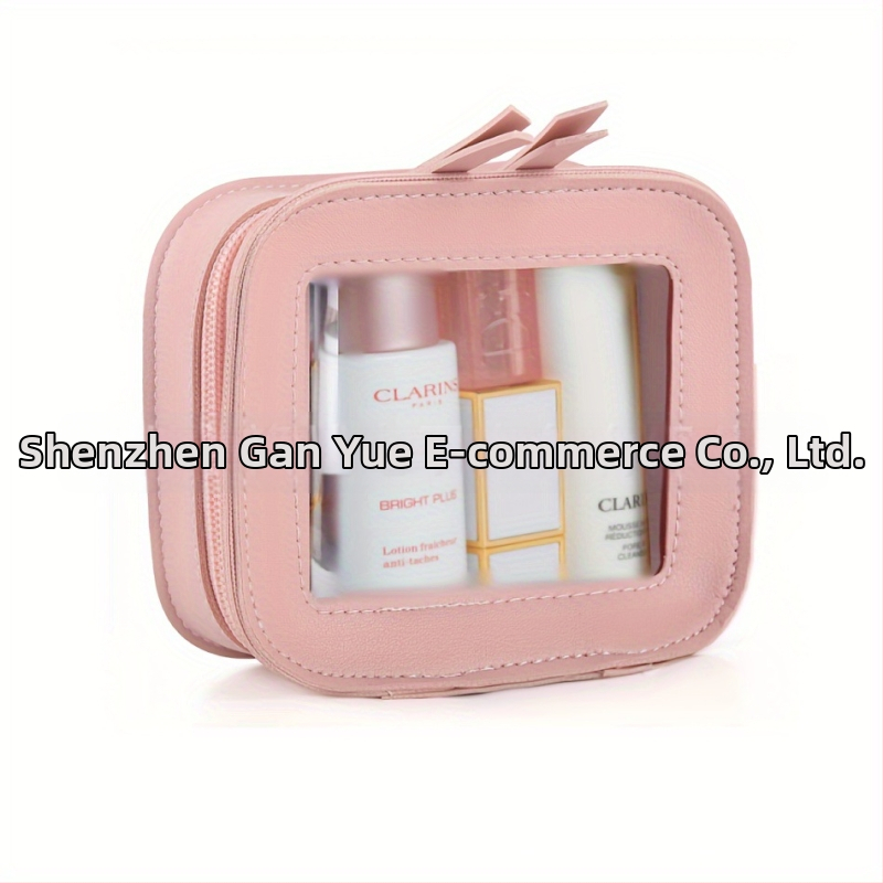 Прозрачна PVC козметична чанта | градски минималистичен стил, съхранение на червило, без подплата, еднотонен модел