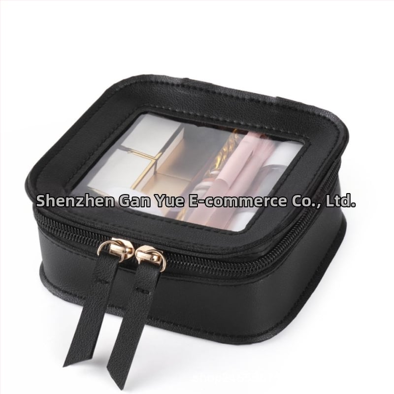 Прозрачна PVC козметична чанта | градски минималистичен стил, съхранение на червило, без подплата, еднотонен модел