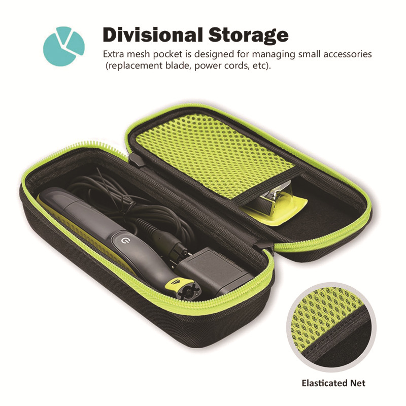 Cutie pentru aparat de ras Philips QP150/QP2520/90/70, material EVA, imprimare gravură, ambalaj impermeabil, încărcare de 5 kg