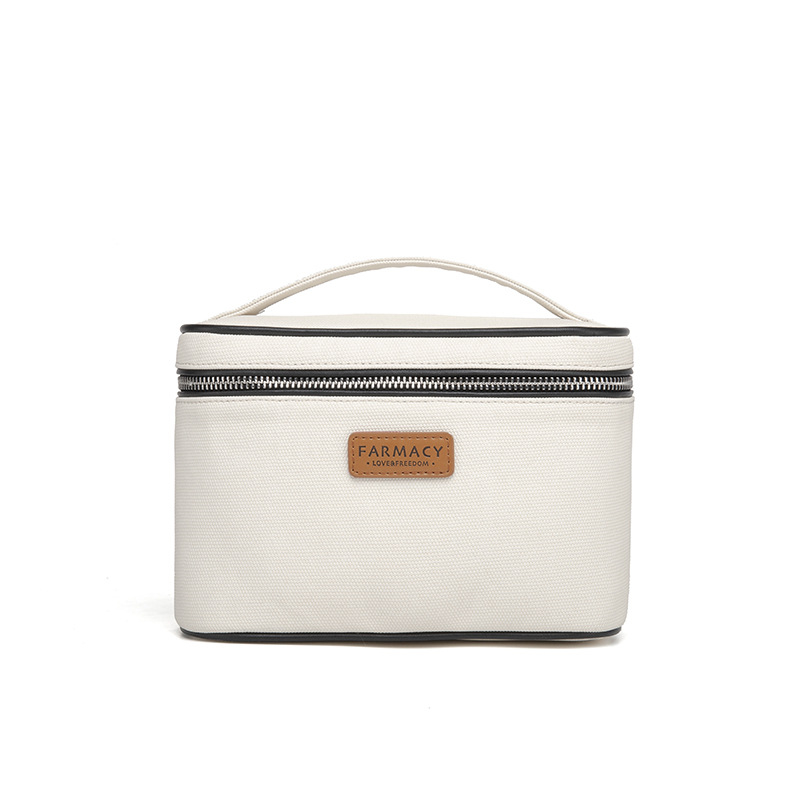 Kozmetikai táska szervező, poliészter külső és poliészter bélés, egyszínű mintázat, lélegző, antibakteriális, bővíthető, uniszex, otthoni tárolás