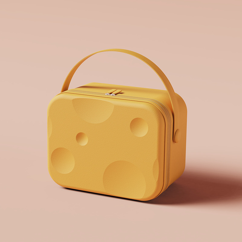 Hordozható kozmetikai táska utazáshoz (ABS anyag, vízálló, rendkívül könnyű, cipzáros nyitás, univerzális kerekek)