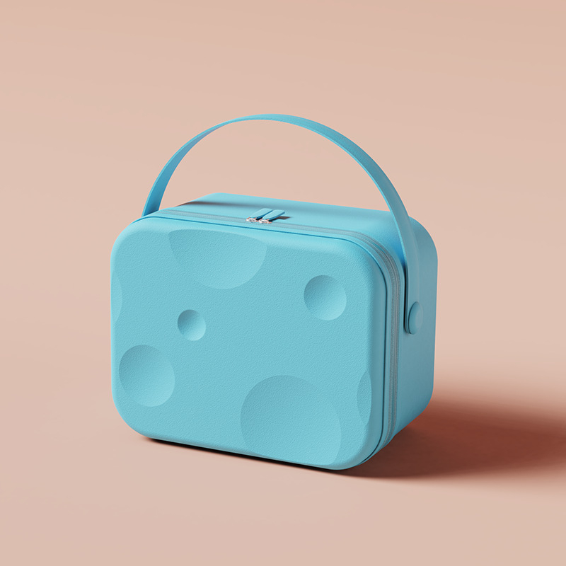 Hordozható kozmetikai táska utazáshoz (ABS anyag, vízálló, rendkívül könnyű, cipzáros nyitás, univerzális kerekek)