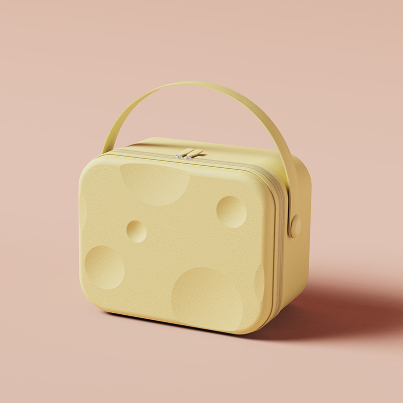 Hordozható kozmetikai táska utazáshoz (ABS anyag, vízálló, rendkívül könnyű, cipzáros nyitás, univerzális kerekek)