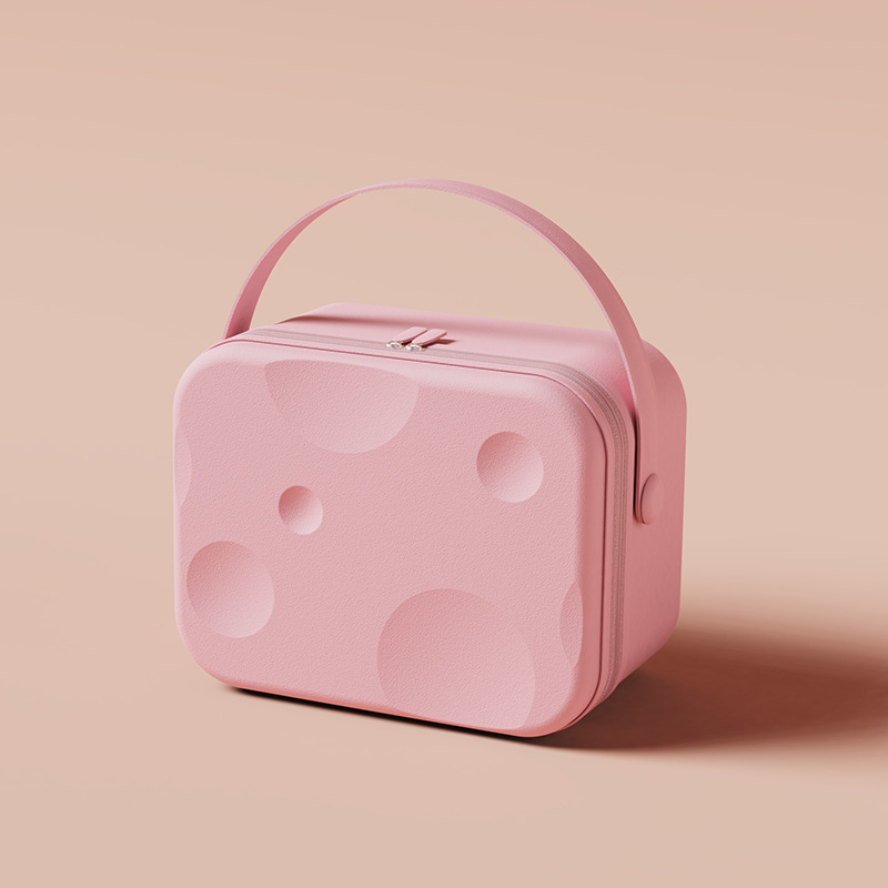 Hordozható kozmetikai táska utazáshoz (ABS anyag, vízálló, rendkívül könnyű, cipzáros nyitás, univerzális kerekek)