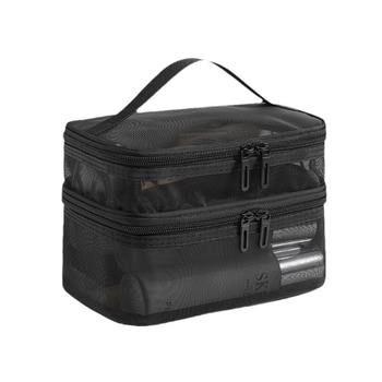 Nylon hálós kozmetikai táska - egyrétegű és kétszeres réteg, nagy kapacitás, légáteresztő, ultra könnyű, kopásálló