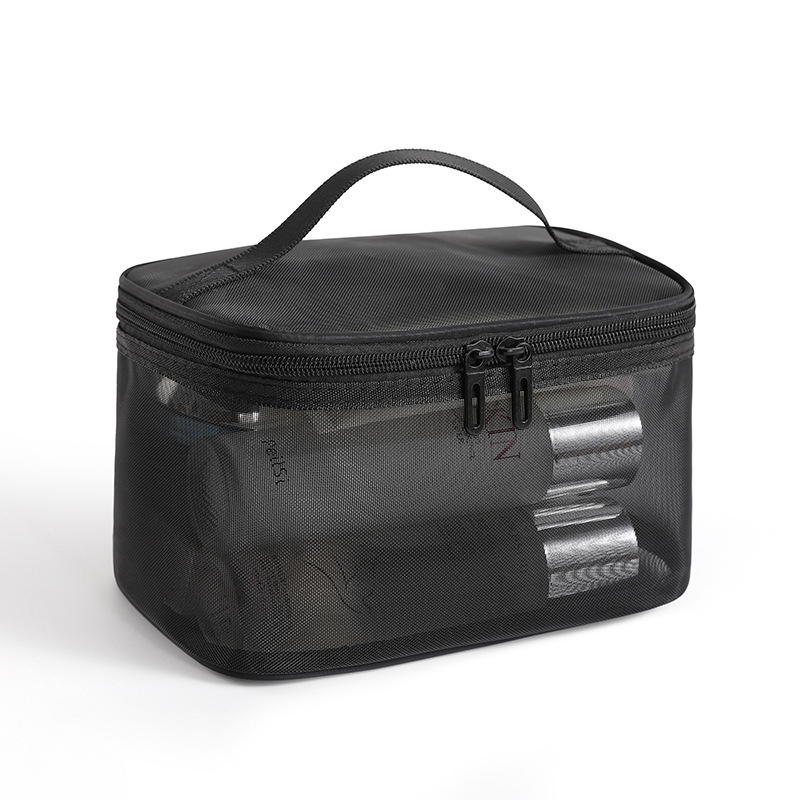 Nylon hálós kozmetikai táska - egyrétegű és kétszeres réteg, nagy kapacitás, légáteresztő, ultra könnyű, kopásálló