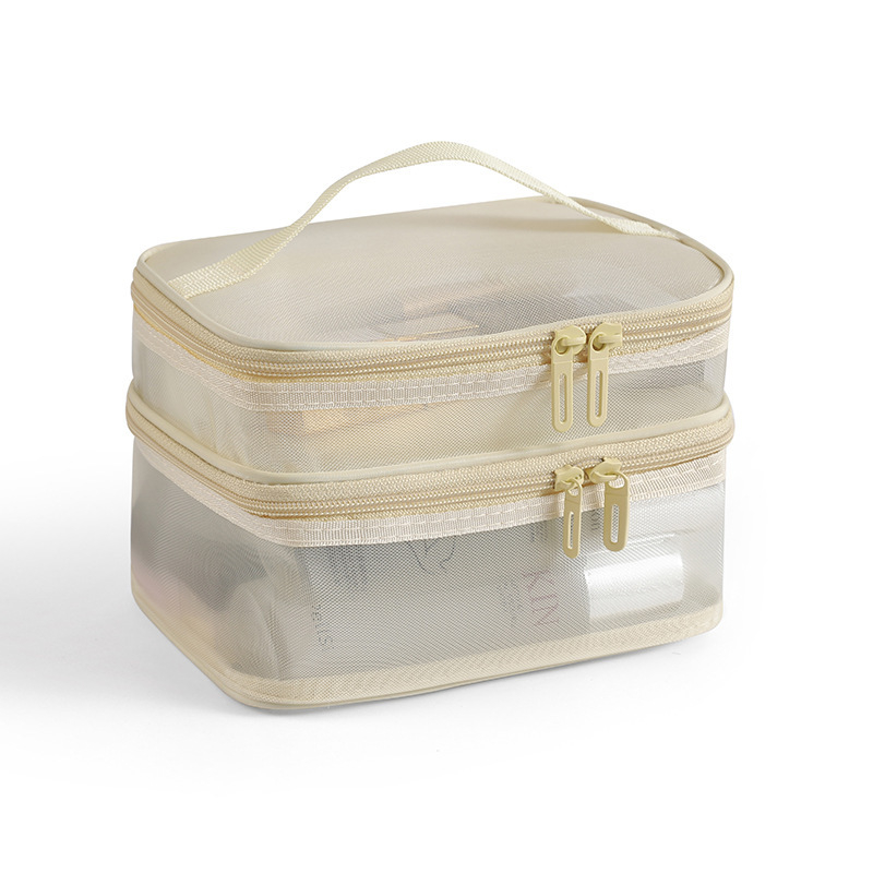 Nylon hálós kozmetikai táska - egyrétegű és kétszeres réteg, nagy kapacitás, légáteresztő, ultra könnyű, kopásálló