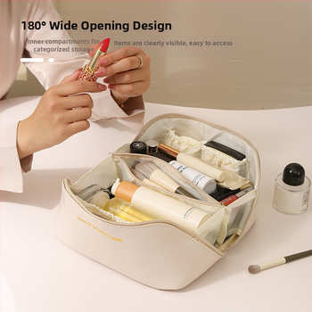 Τσάντα αποθήκευσης ταξιδιών, PU, μοντέλο HZ-028, στυλ τσάντας χειρός, πολυλειτουργική (για ταξίδι και αποθήκευση μακιγιάζ)