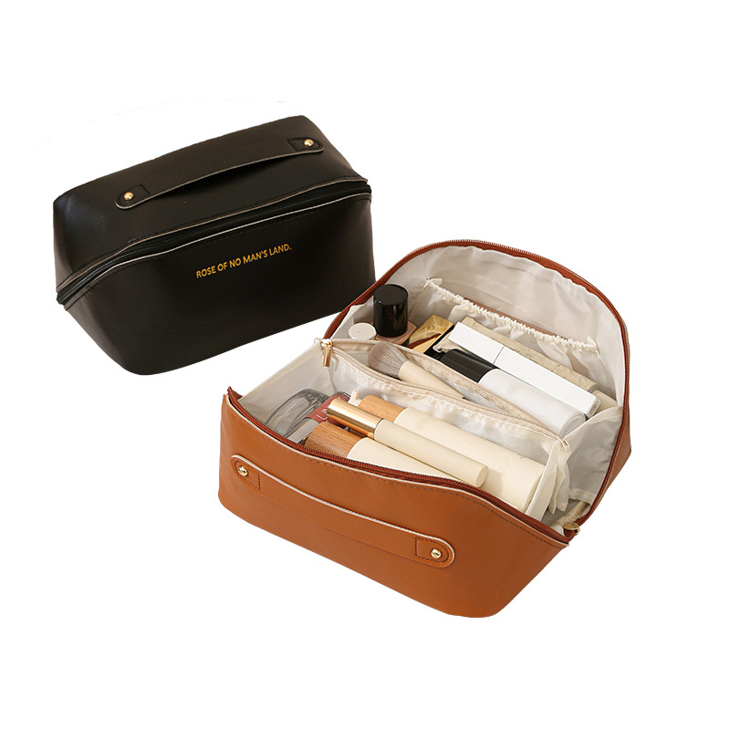 Utazási tároló táska, PU anyag, modell HZ-028, kézitáska-stílus, multifunkcionális (utazásokhoz és kozmetikumok tárolásához)