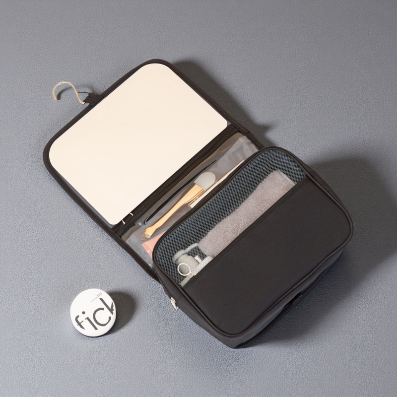 Пътуваща чанта за тоалетни принадлежности, водоустойчива, сгъваема, голям капацитет, разделение мокро/сухо, мултифункционална, унисекс