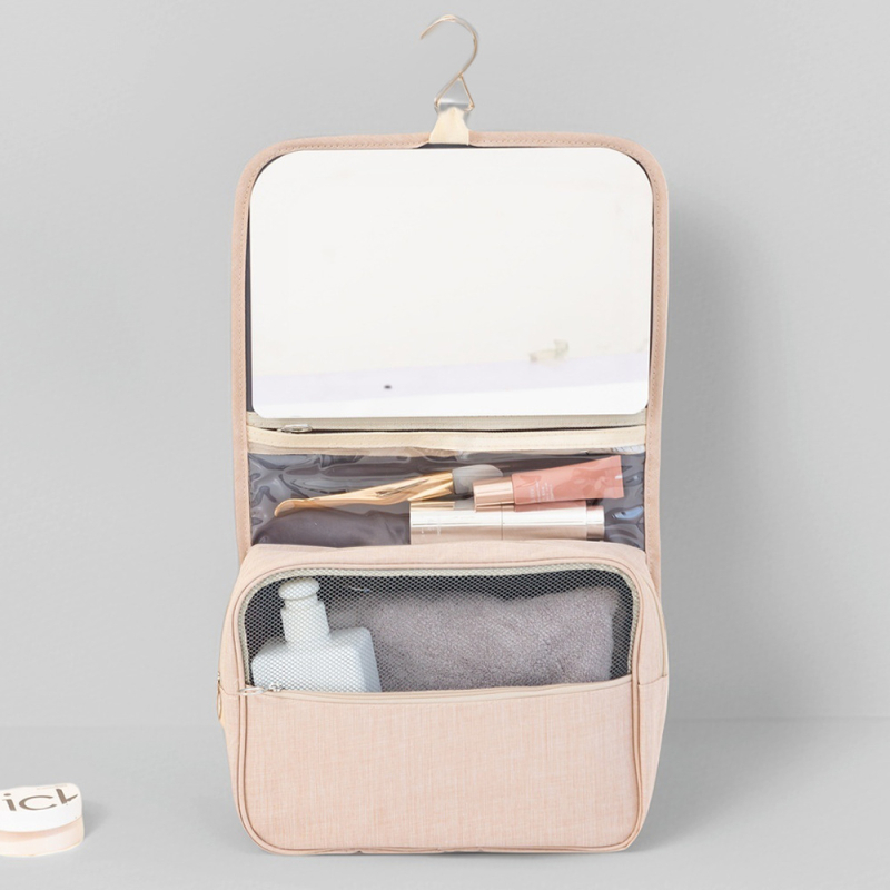 Пътуваща чанта за тоалетни принадлежности, водоустойчива, сгъваема, голям капацитет, разделение мокро/сухо, мултифункционална, унисекс
