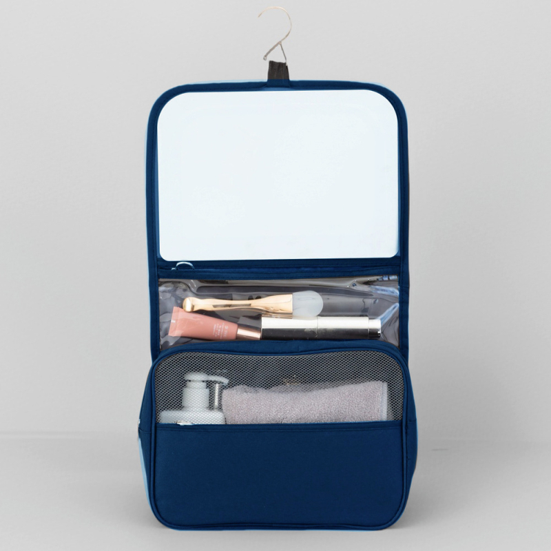 Пътуваща чанта за тоалетни принадлежности, водоустойчива, сгъваема, голям капацитет, разделение мокро/сухо, мултифункционална, унисекс