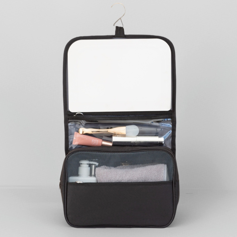 Пътуваща чанта за тоалетни принадлежности, водоустойчива, сгъваема, голям капацитет, разделение мокро/сухо, мултифункционална, унисекс