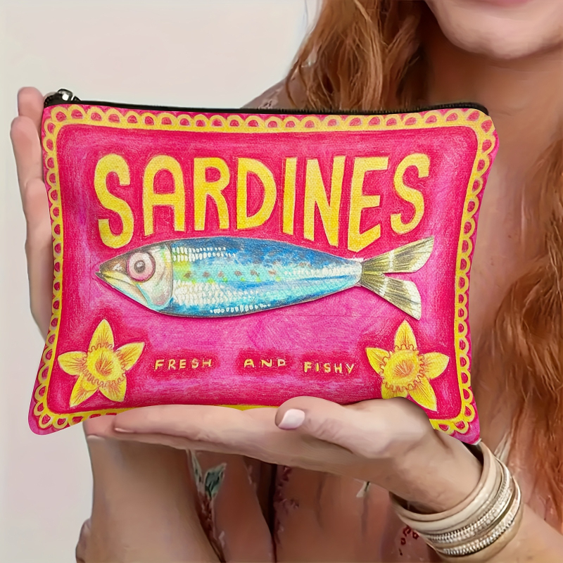 Užtrauktuku makiažo maišelis ir biuro reikmenų organizatorius – nešiojamas makiažo maišelis, pieštukų dėklas ir biuro reikmenys, su šilumos perdavimo logotipu