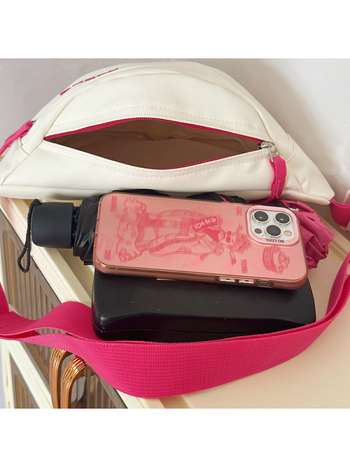 DeCello γυναικείο νάιλον αδιάβροχο τσαντάκι μέσης για υπαίθρια σπορ, κορεατικό στυλ, άνοιξη 2024