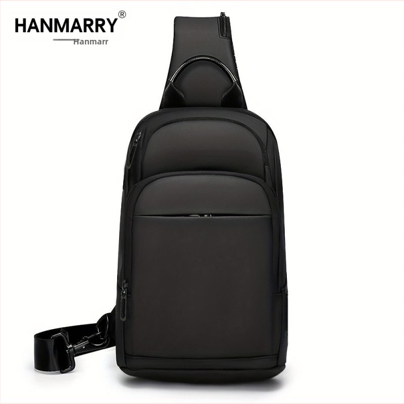 Férfi mellkas táska, Oxford anyag, vízálló, belső rekesz, szabadidős utazásokra