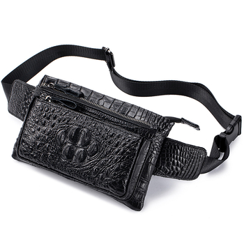 Férfi derék táska valódi bőrből, első réteg marhabőrből, légáteresztő kialakítás, poliészter bélés, keresztpántos változat