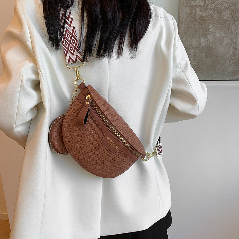 Sieviešu ikdienas josta soma vai crossbody — PU materiāls, rāvējslēdzējs, poliestera odere, Don nier, slēgta rāvējslēdzēja kabata, tālruņa un ID kabata