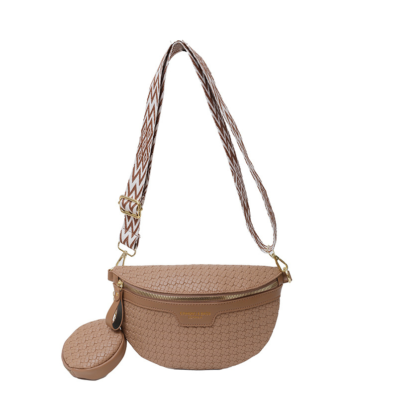 Sieviešu ikdienas josta soma vai crossbody — PU materiāls, rāvējslēdzējs, poliestera odere, Don nier, slēgta rāvējslēdzēja kabata, tālruņa un ID kabata