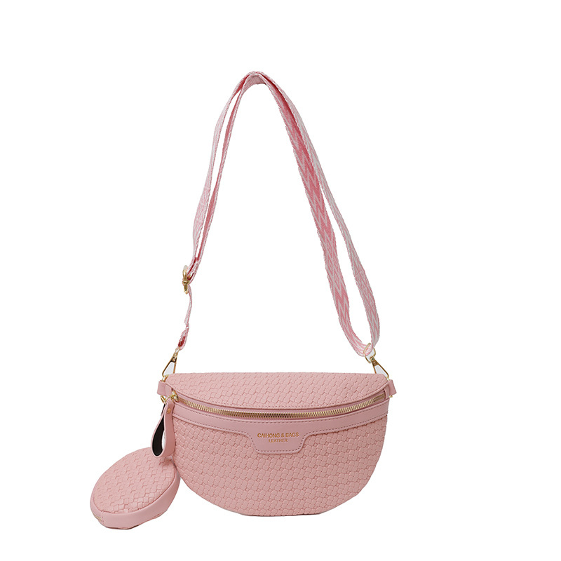 Sieviešu ikdienas josta soma vai crossbody — PU materiāls, rāvējslēdzējs, poliestera odere, Don nier, slēgta rāvējslēdzēja kabata, tālruņa un ID kabata