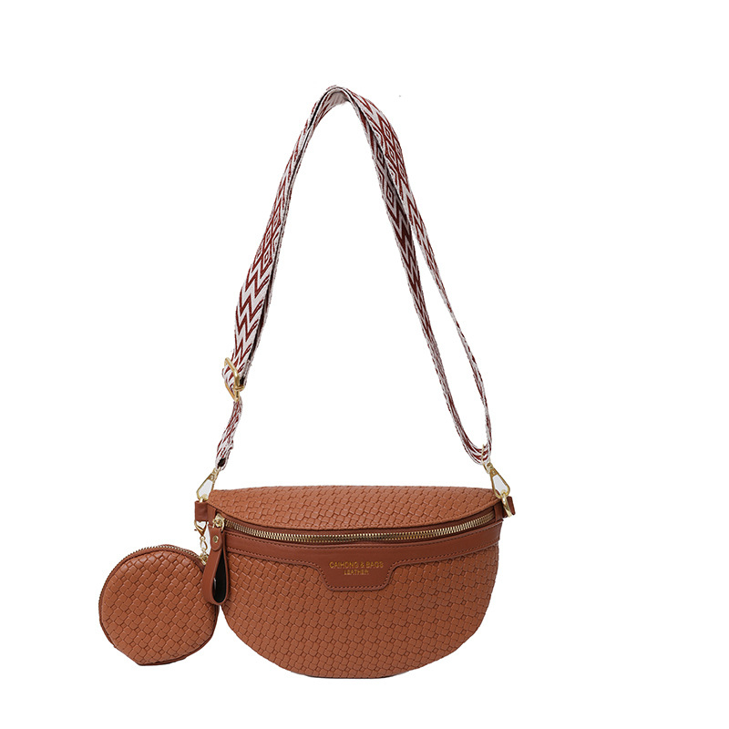 Sieviešu ikdienas josta soma vai crossbody — PU materiāls, rāvējslēdzējs, poliestera odere, Don nier, slēgta rāvējslēdzēja kabata, tālruņa un ID kabata