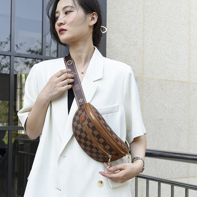 Monchu női crossbody táska – vintage virágmintás, egyszerű divat, puha textúra, cipzáras zárás, poliészter bélés, belső cipzáras zseb, belső patch zseb