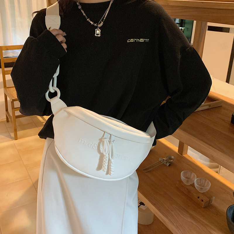 Mingdailandi utcai divat Crossbody biciklis táska, PU anyag, nyár 2025 megjelenés, cipzáras nyitás, belső zseb és telefontartó zseb