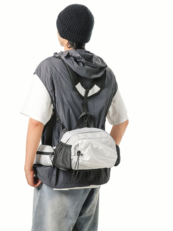 Férfi derék táska (ergonomikus kialakítás, nejlon külső, poliészter bélés, szabadidős utazásokhoz)