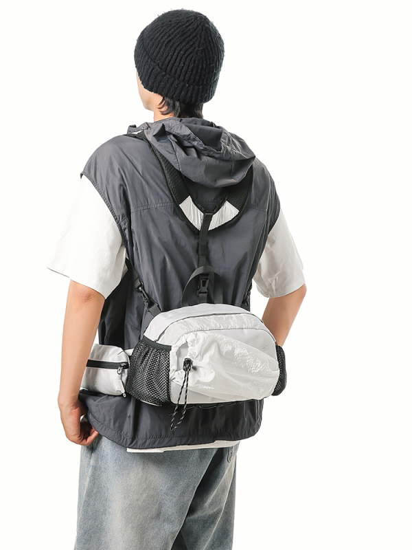 Férfi derék táska (ergonomikus kialakítás, nejlon külső, poliészter bélés, szabadidős utazásokhoz)