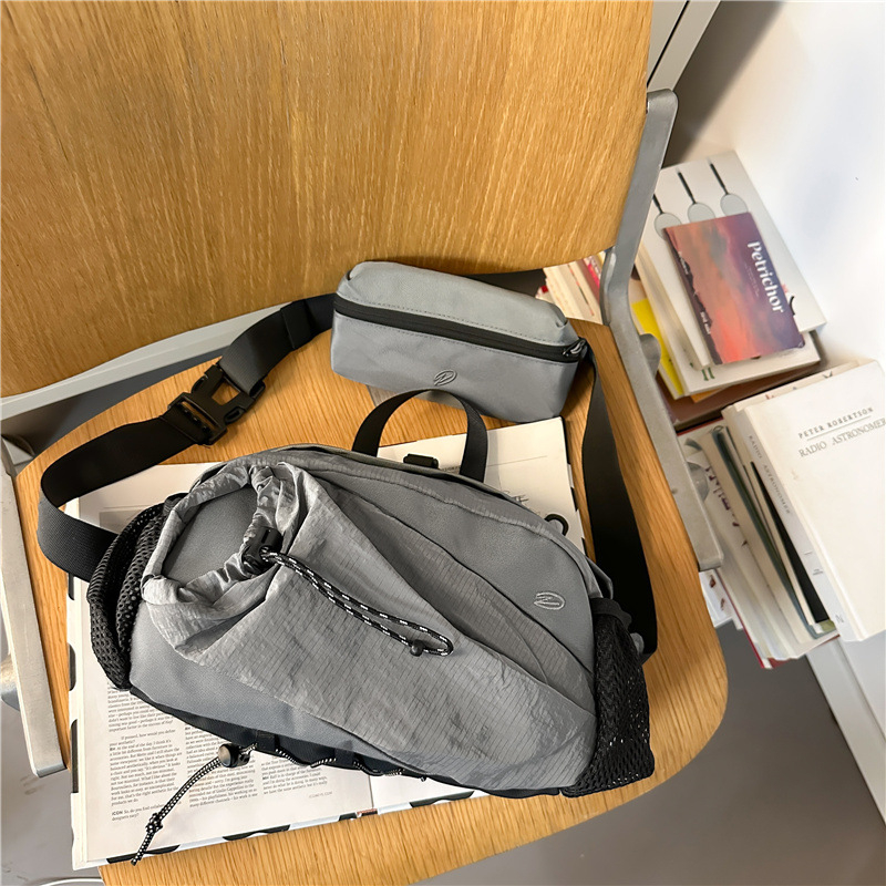 Férfi derék táska (ergonomikus kialakítás, nejlon külső, poliészter bélés, szabadidős utazásokhoz)