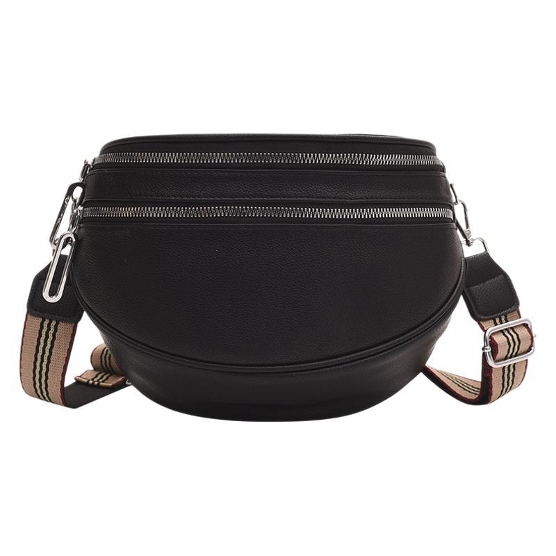 PU mini négyszögletes crossbody táska, városi egyszerű stílus, ovális forma, cipzáras záródás, poliészter bélés