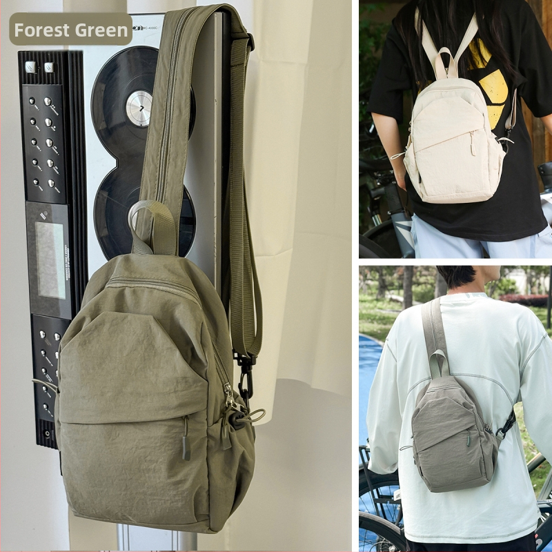 Férfi keresztbody mellény táska – poliészter, szabadidő utazási stílus, egyszínű mintázat, bélés poliészter, 2025 tavasz