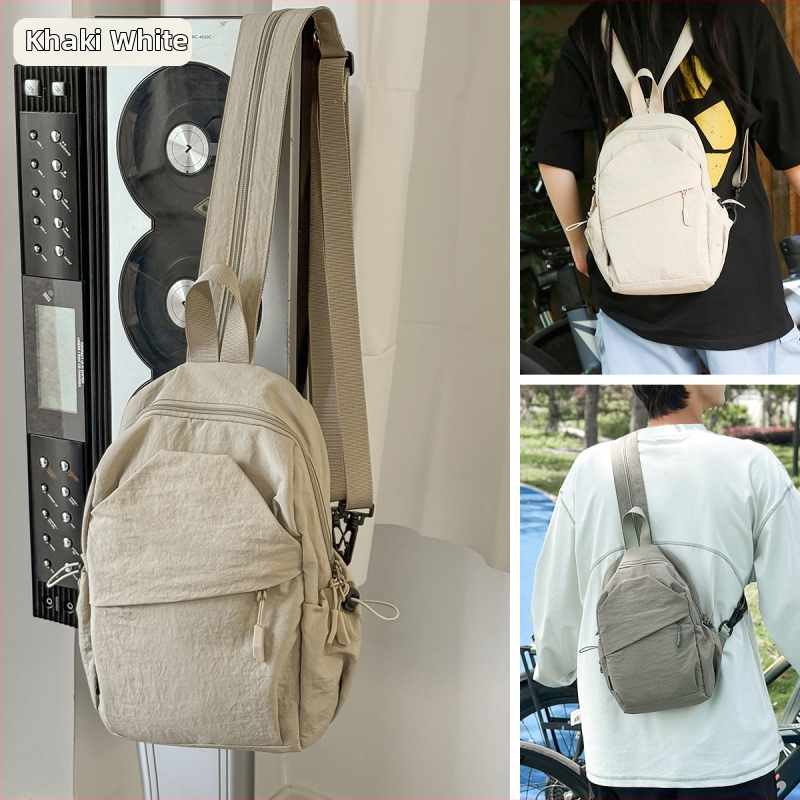 Férfi keresztbody mellény táska – poliészter, szabadidő utazási stílus, egyszínű mintázat, bélés poliészter, 2025 tavasz