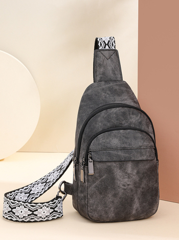 Ženska torbica preko ramena od PU kože, velika kapacitet, mekana vanjština, proljeće 2024, podstava od poliestera, zatvaranje zipom, unutarnji džepovi: zip džep, džep za telefon, džep za ID